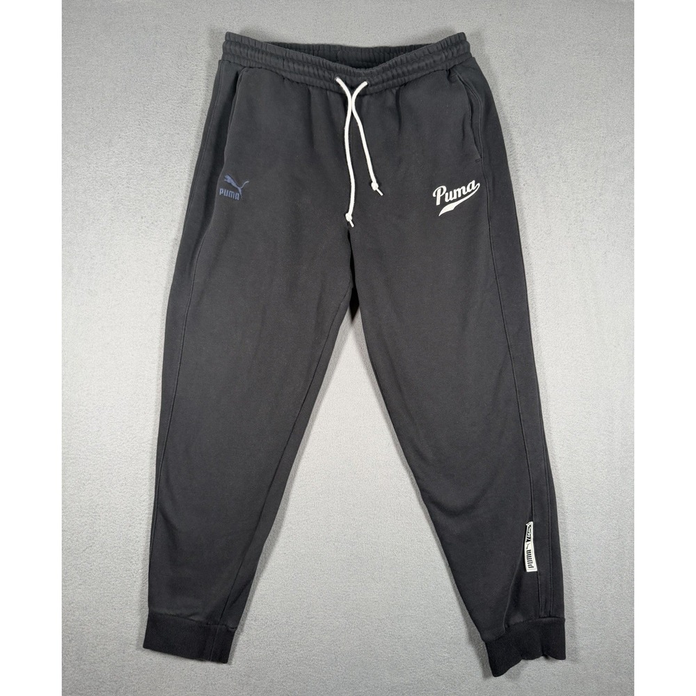Puma Dylan Mens Black Basketball Sweatpants Joggers Graphic Tapered L 534335-01
